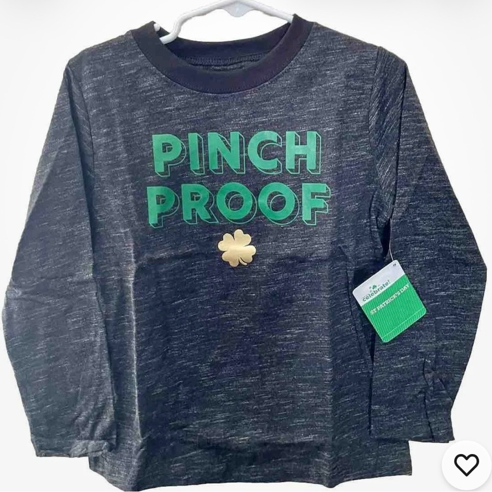 St Patrick’s Day Pinch Proof Unisex Boy Girl Long Sleeve T-Shirt 5T NWT
